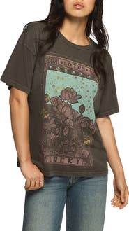 Lucky Brand Lucky Lotus Graphic Oversized T-shirt