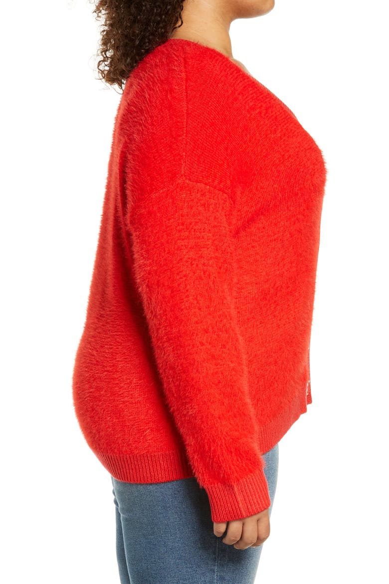 Supersoft Crop Cardigan, Alternate, color, RED