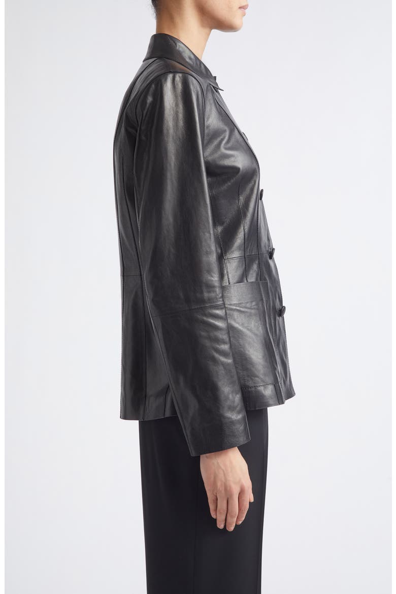Glazed Weightless Lambskin Suede Jacket, Alternate, color, BLACK