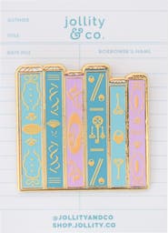 Jollity & Co. Book Themed Enamel Pins