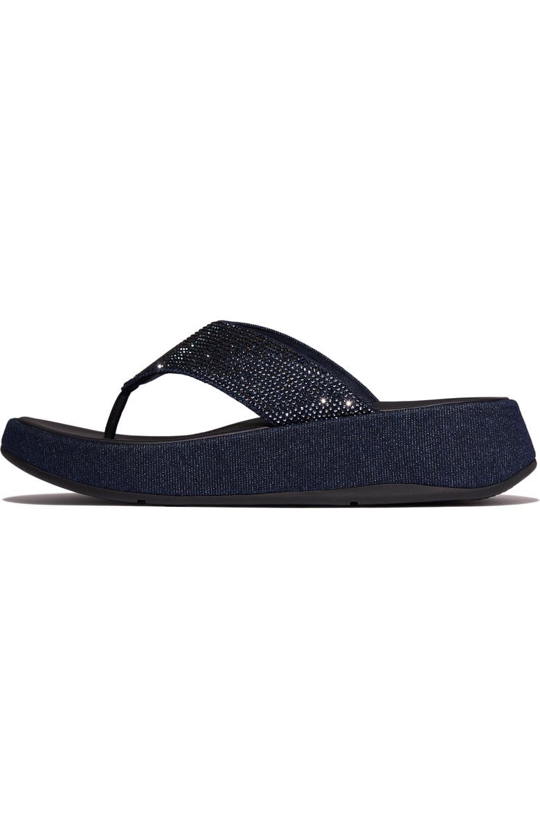 FitFlop F Mode Denim Hotfix Sandal, Alternate, color, Dark Denim