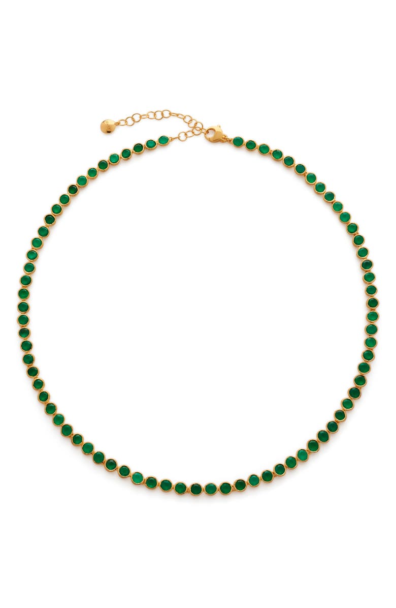 Monica Vinader x Kate Young Tennis Necklace, Main, color, 18Ct Gold Vermeil On Sterling