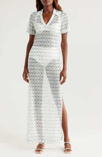Hutch Sheer Mesh Cover-Up Shirtdress