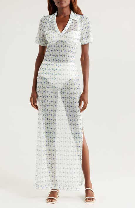 Hutch Sheer Mesh Cover-Up Shirtdress