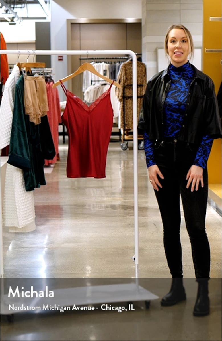 Milky Lace Trim Silk Camisole, sales video thumbnail