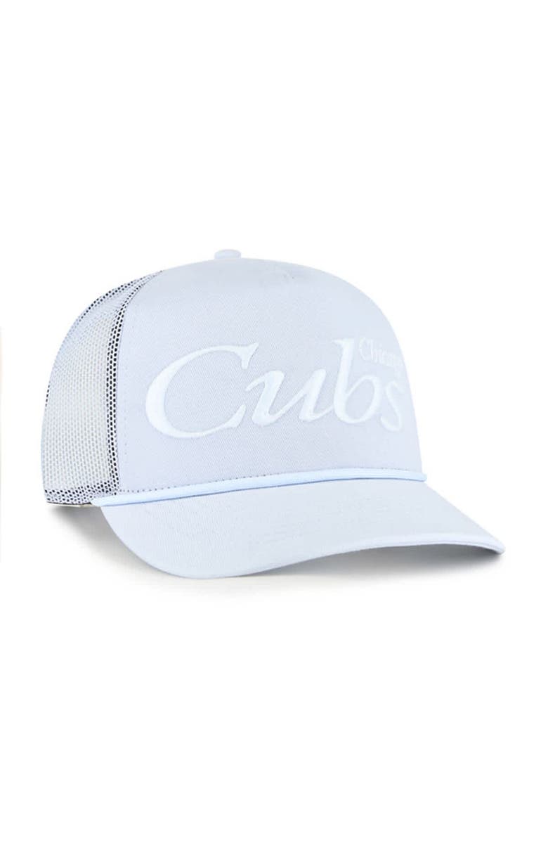 '47 Men's '47 Light Blue Chicago Cubs Foundation Script Hitch Adjustable Trucker Hat, Alternate, color, Light Blue
