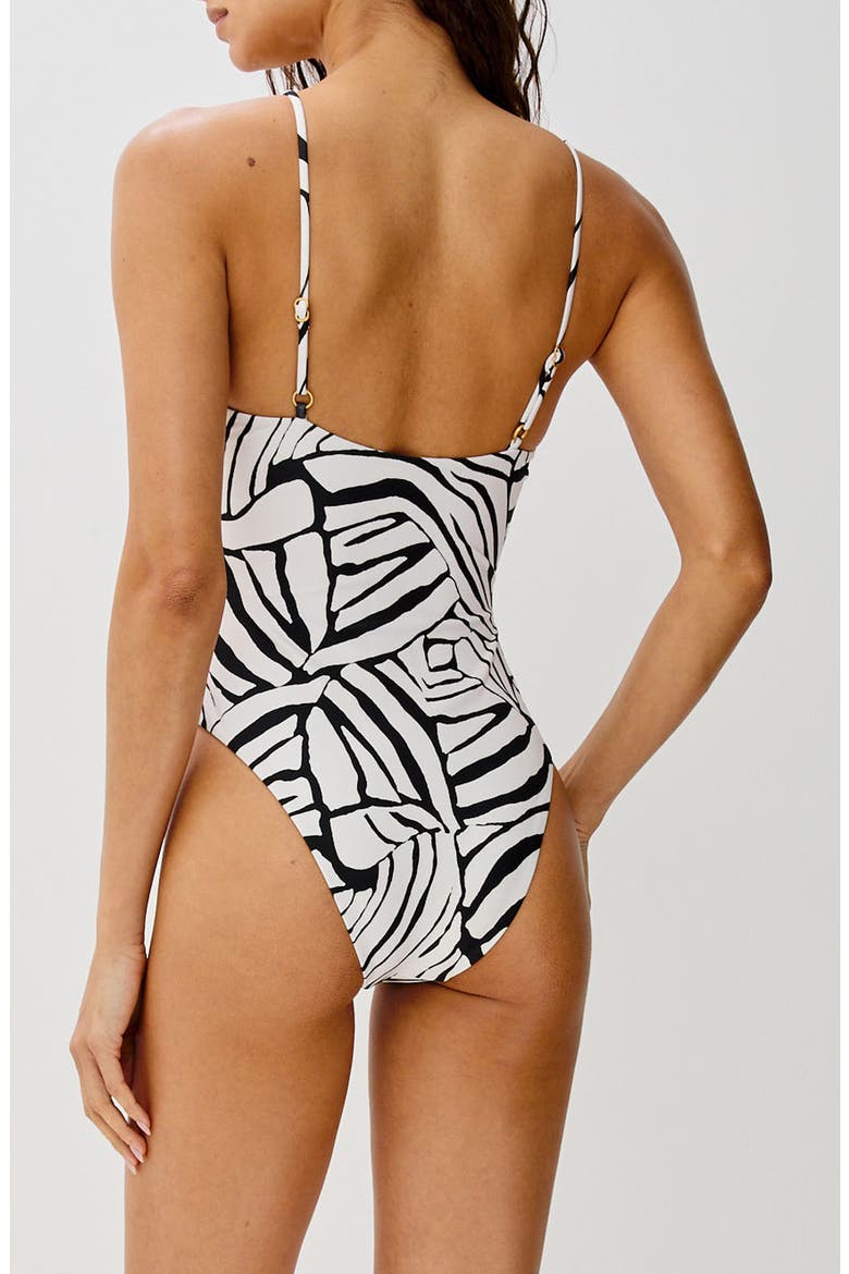 Piper Classic Keyhole One-Piece Swimsuit, Alternate, color, PLAYA BLANCA
