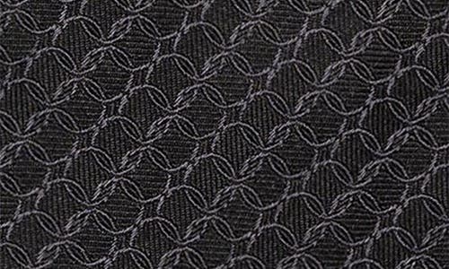 Eton Geometric Silk Tie In Black