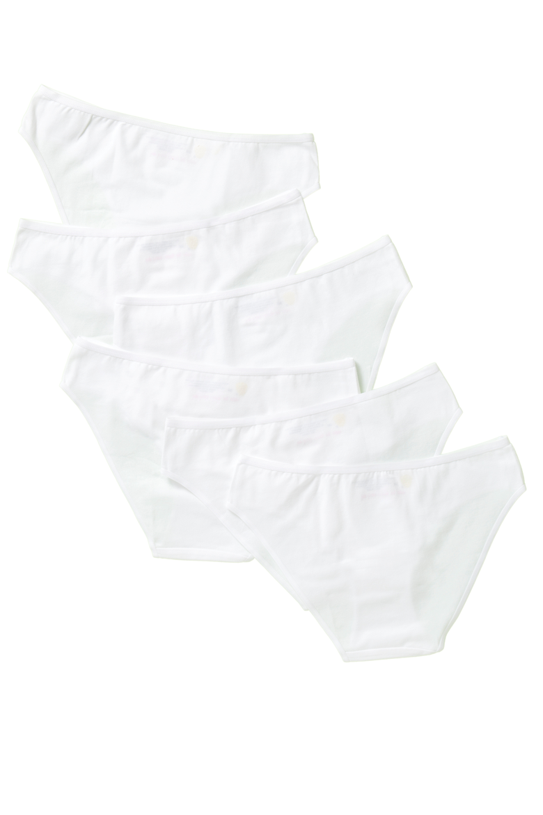Daisy Cotton Undie 6PK, Alternate, color, White