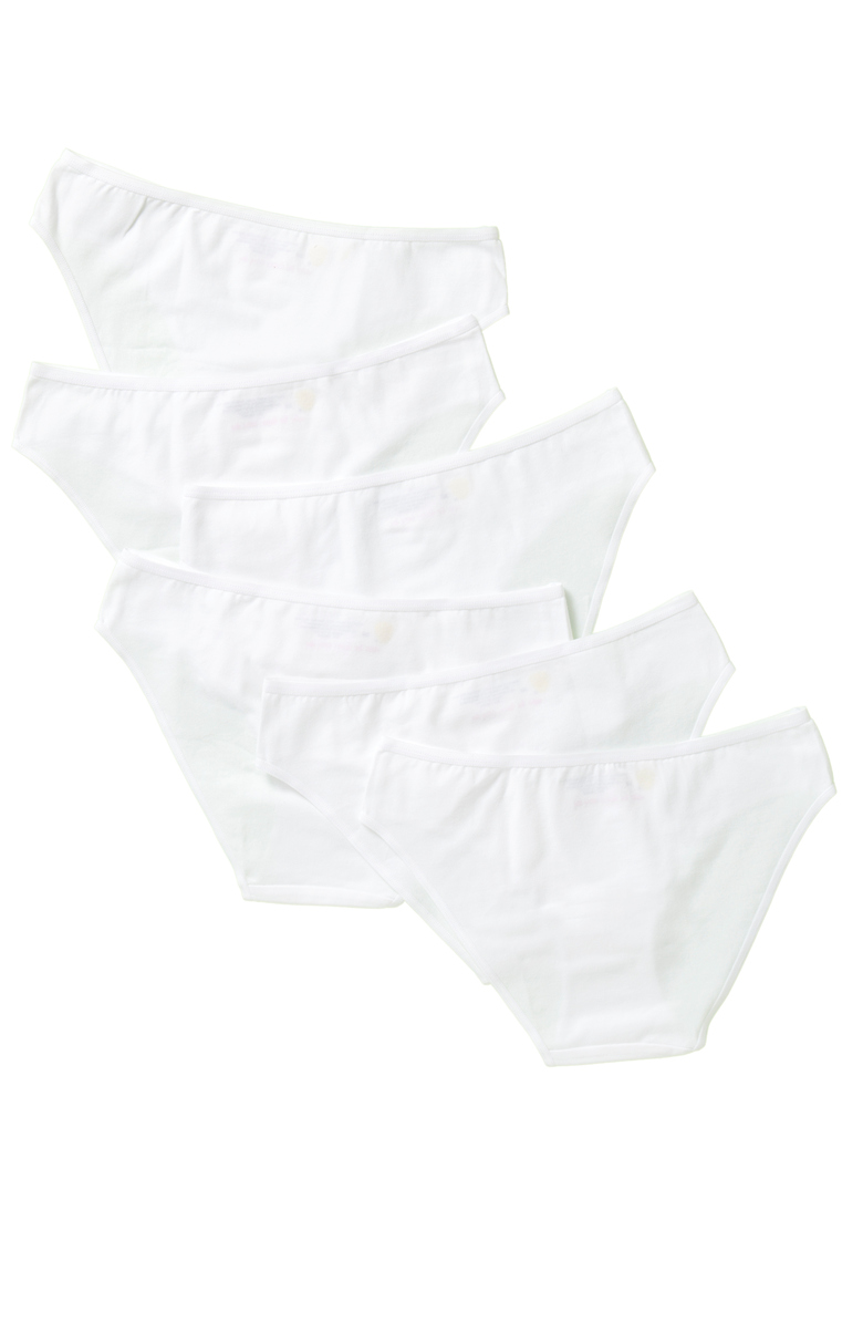 Yellowberry Daisy Cotton Undie 6PK, Alternate, color, White