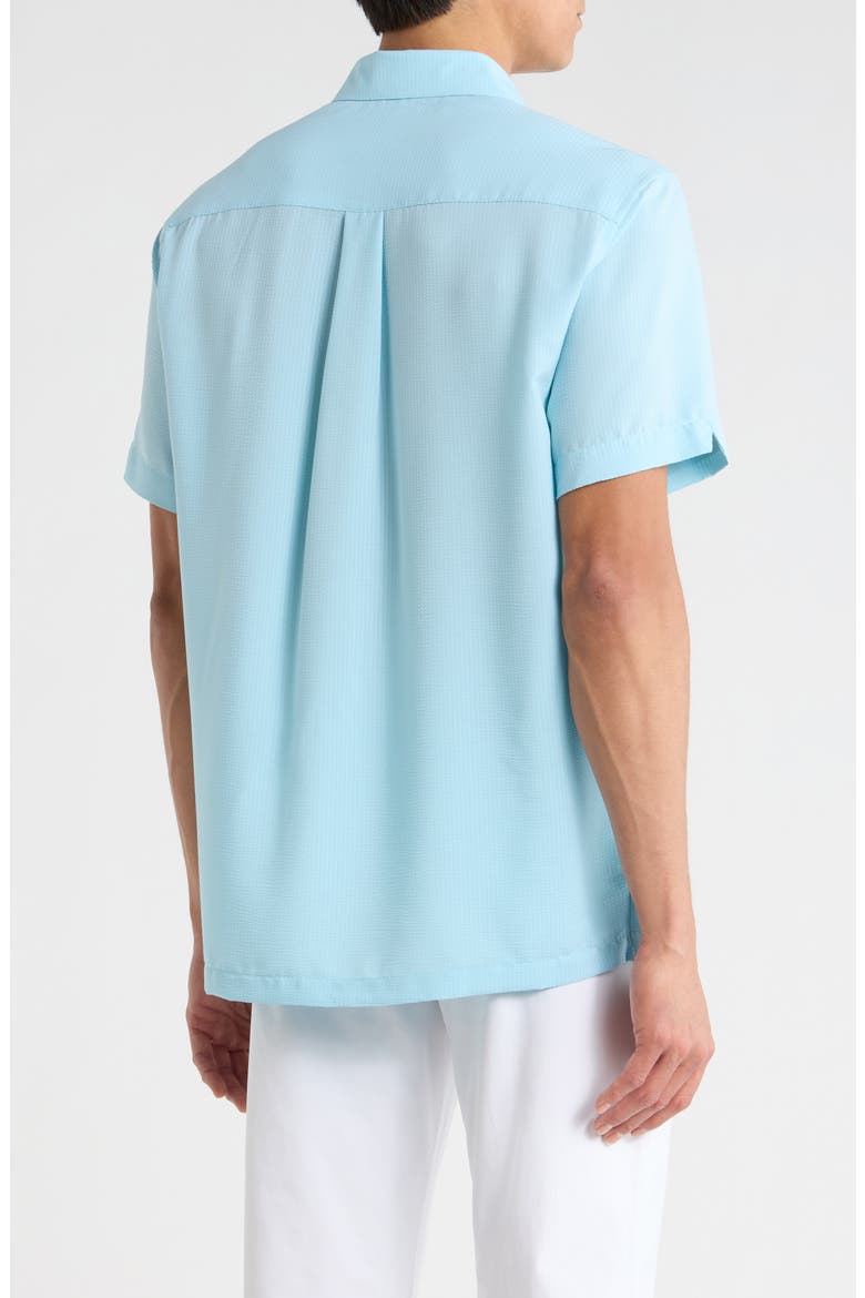 Seersucker Short Sleeve Button-Up Shirt, Alternate, color, SKY BLUE