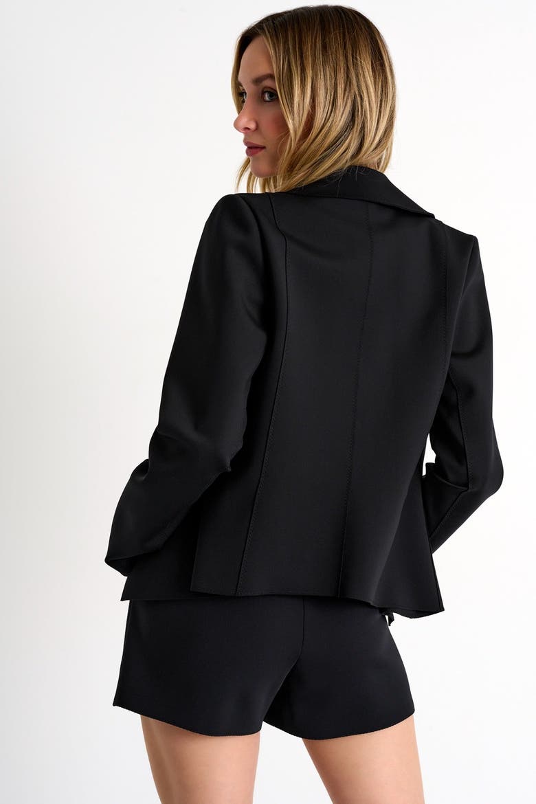 Classic Fitted Short Blazer, Alternate, color, Black