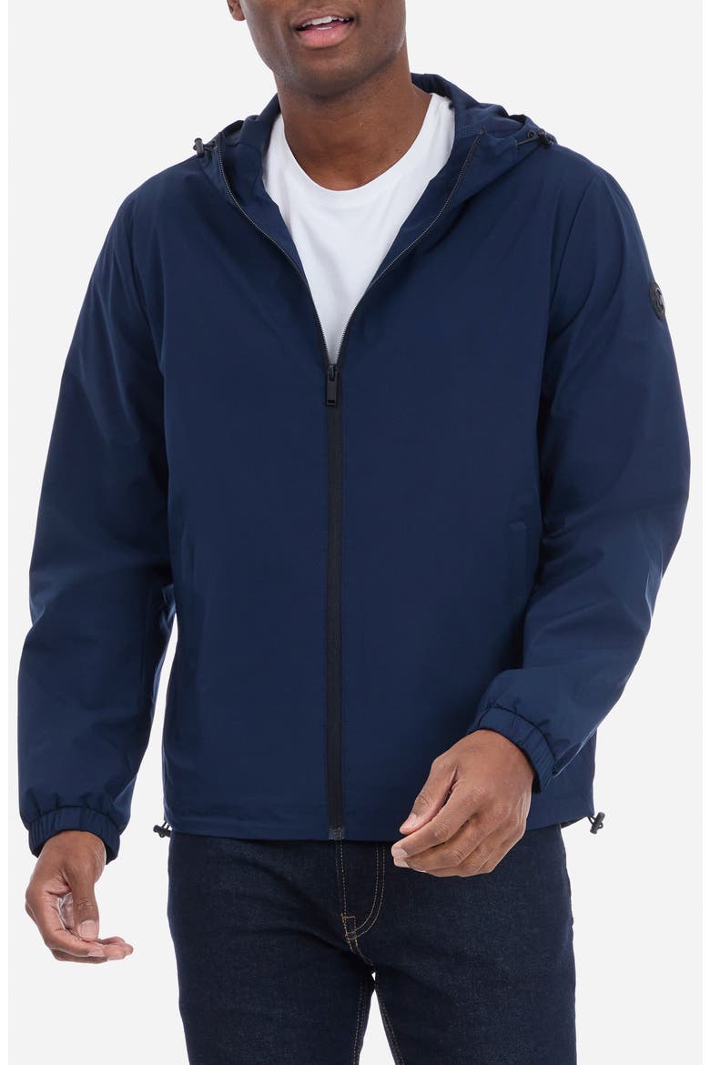 Chari Hooded Rain Jacket, Main, color, MIDNIGHT B