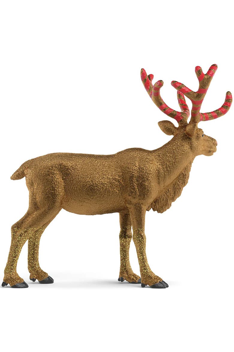 Wild Life, Golden Anniversary Reindeer, 4.6 Inch Figurine, Play Toy, Alternate, color, Multicolored