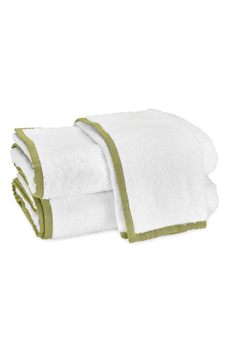 Matouk Enzo Guest Towel, Main, color, Grass