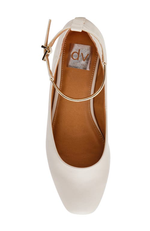Dolce Vita Dv By  Muse Ankle Strap Flat In Ivory