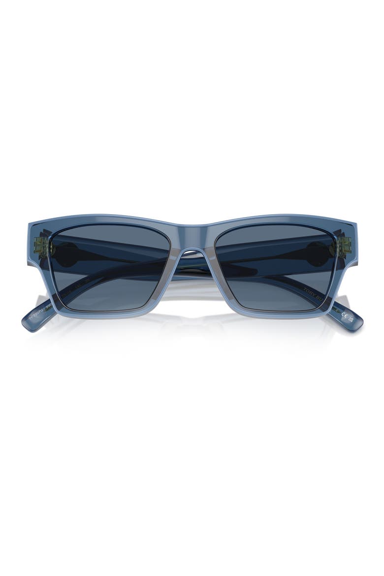 53mm Rectangular Sunglasses, Alternate, color, DARK BLUE