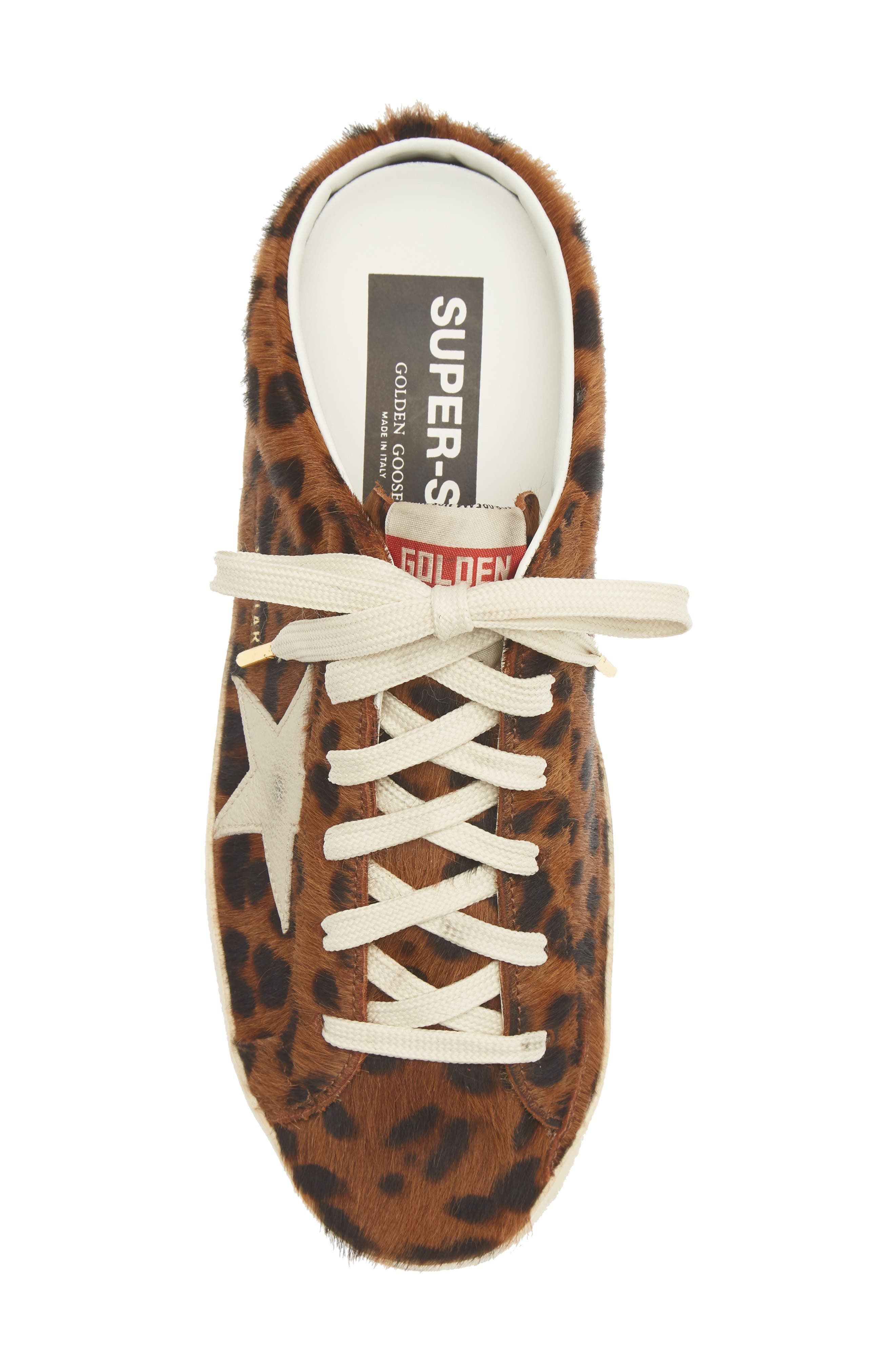 Super-Star Sabot Genuine Calf Hair Mule Sneaker, Alternate, color, BEIGE BROWN LEO/ CREAM