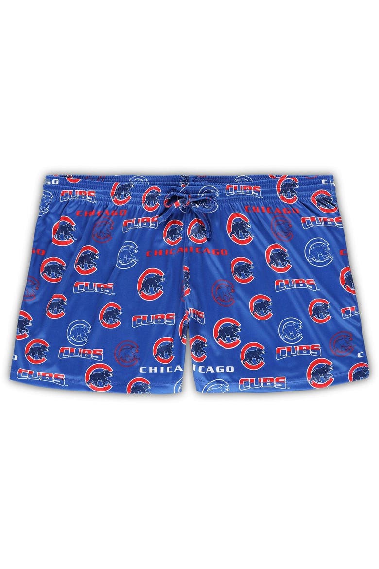 Women's Concepts Sport White/Royal Chicago Cubs Plus Size Tank Top & Shorts Sleep Set, Alternate, color, White