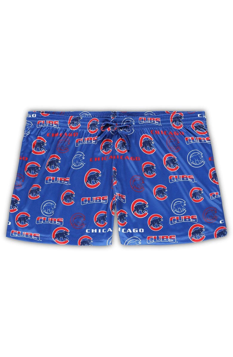 CONCEPTS SPORT Women's Concepts Sport White/Royal Chicago Cubs Plus Size Tank Top & Shorts Sleep Set, Alternate, color, White