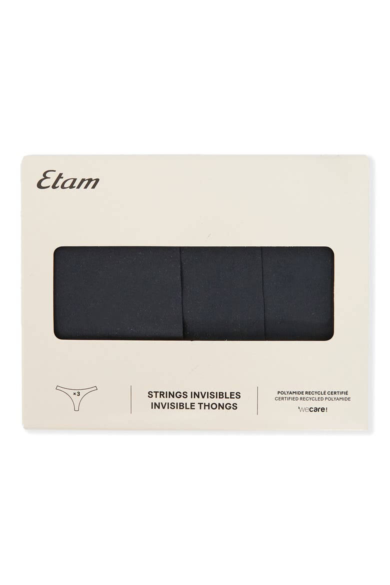 Jessy 3-Pack Thongs, Alternate, color, BLACK