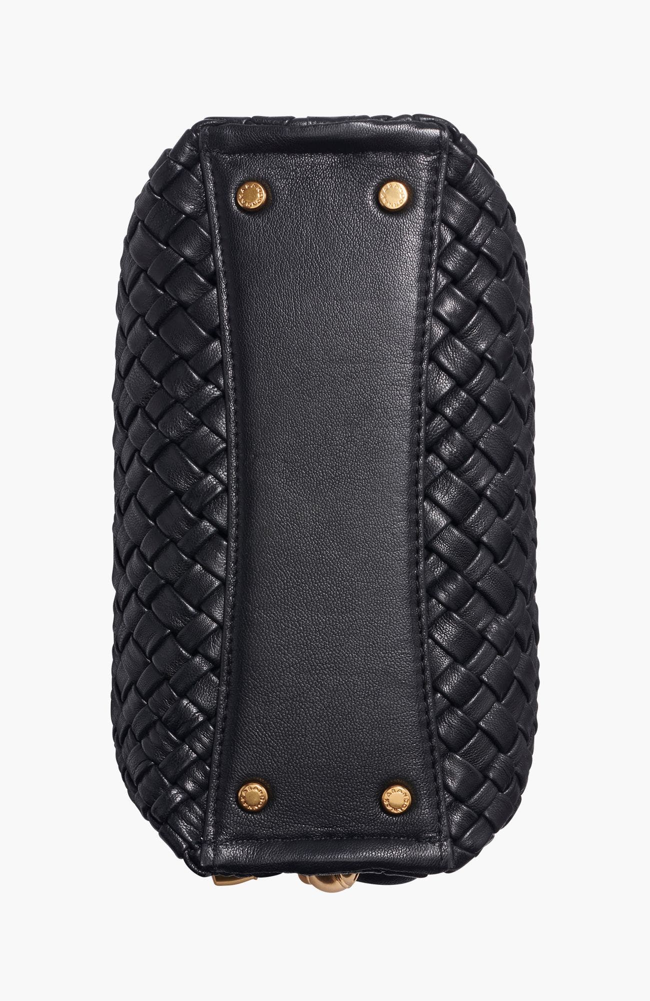 Cashmere Woven Leather Crossbody Bag, Alternate, color, Black/Gold