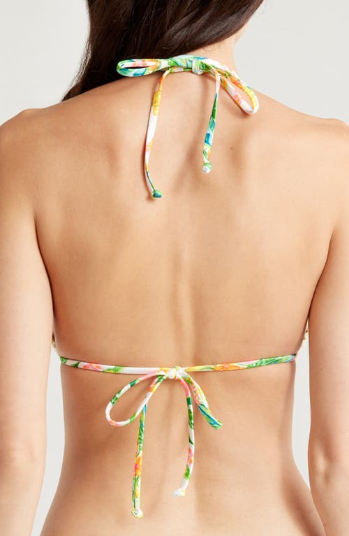 Kulani Kinis Golden Hour Halterneck Bikini Top With Crochet Trim In Golden Hour