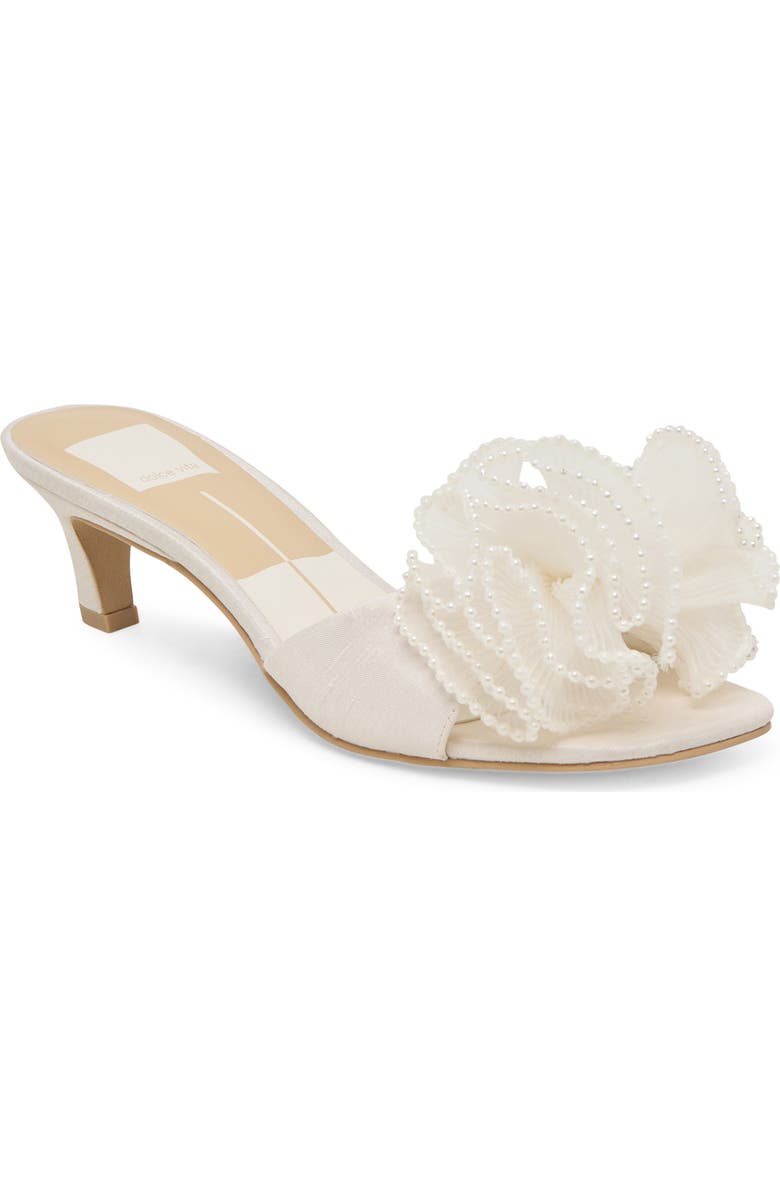 Dolce Vita Narita Pearl Sandal, Main, color, Off White Satin