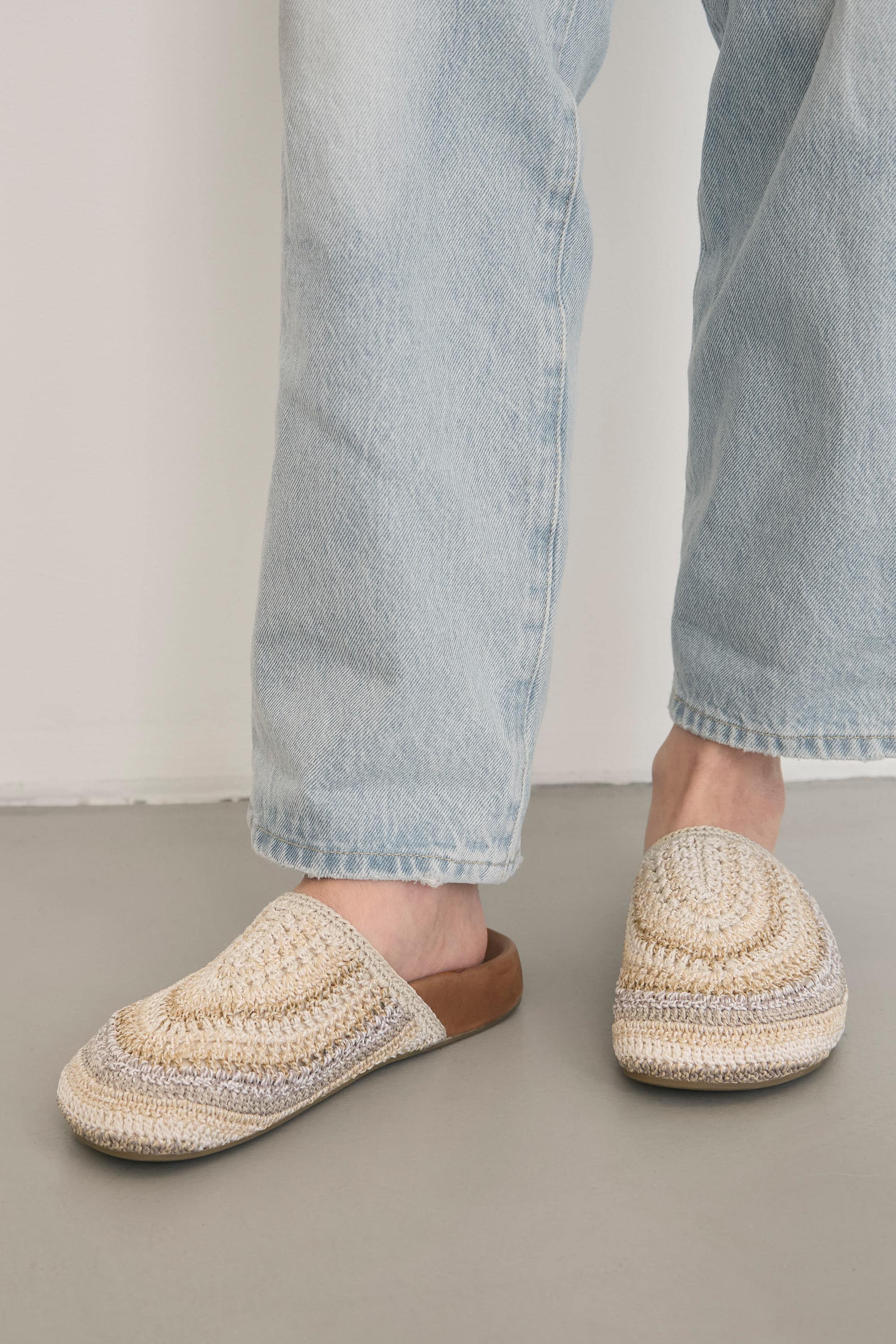 Bolinas Crochet Clog Shoe, Alternate, color, Sand Stripe