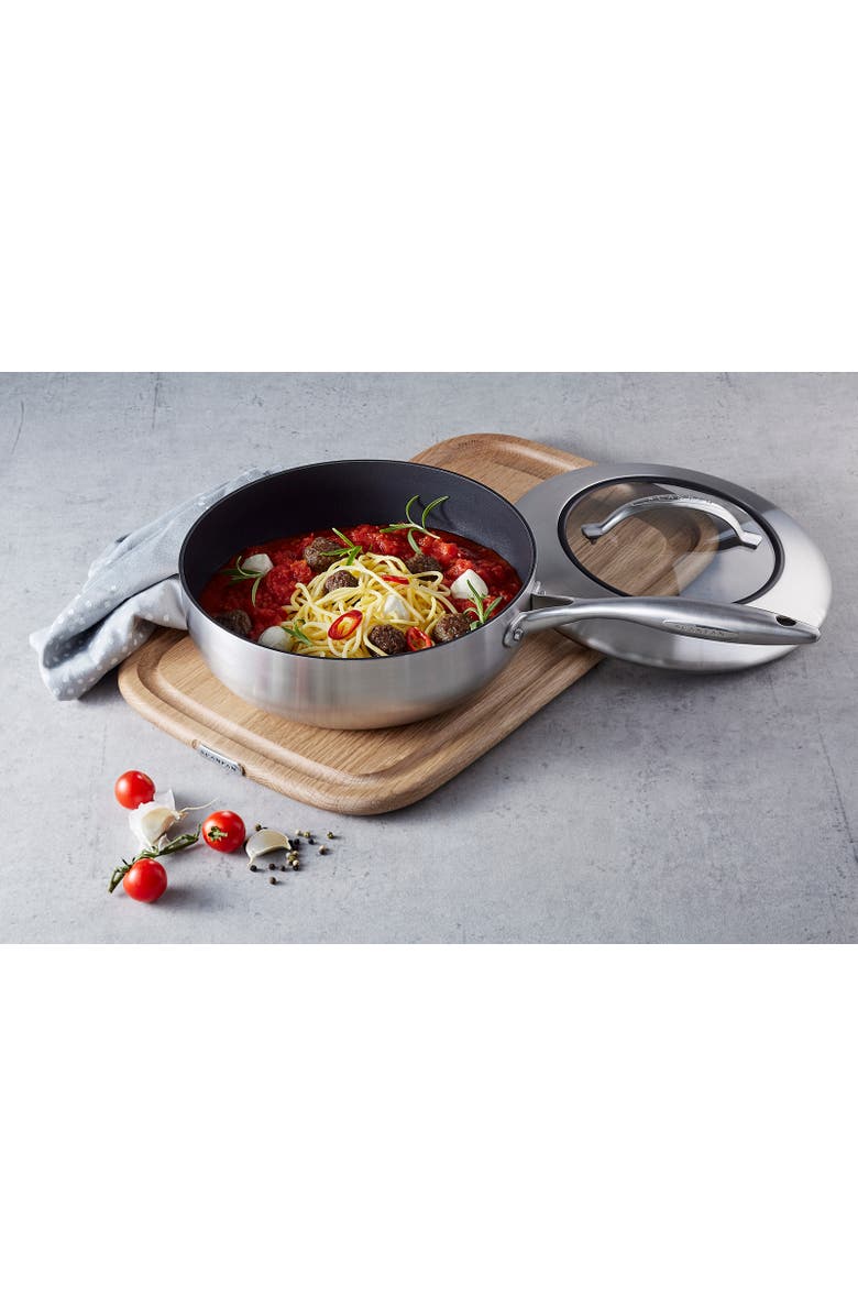 Scanpan CTX 6.25 Inch Steel & Glass Lid, Alternate, color, Silver