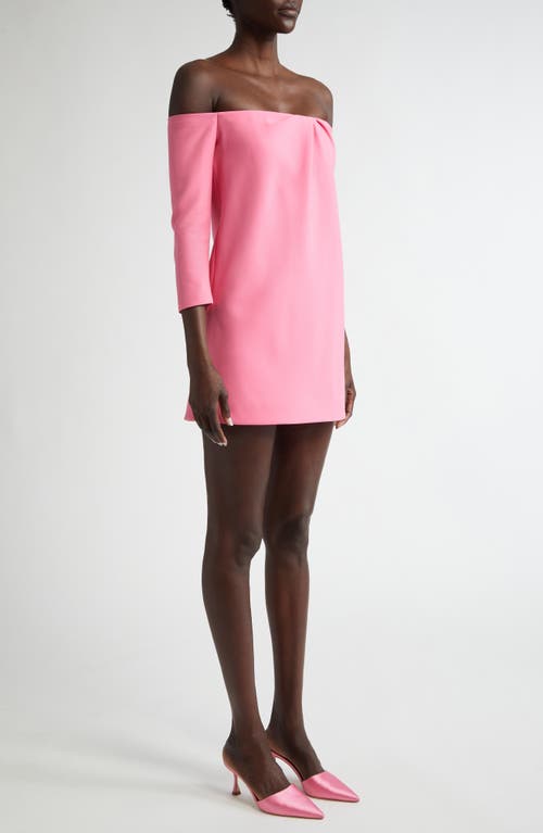 Carolina Herrera Off The Shoulder Minidress In Happy Pink