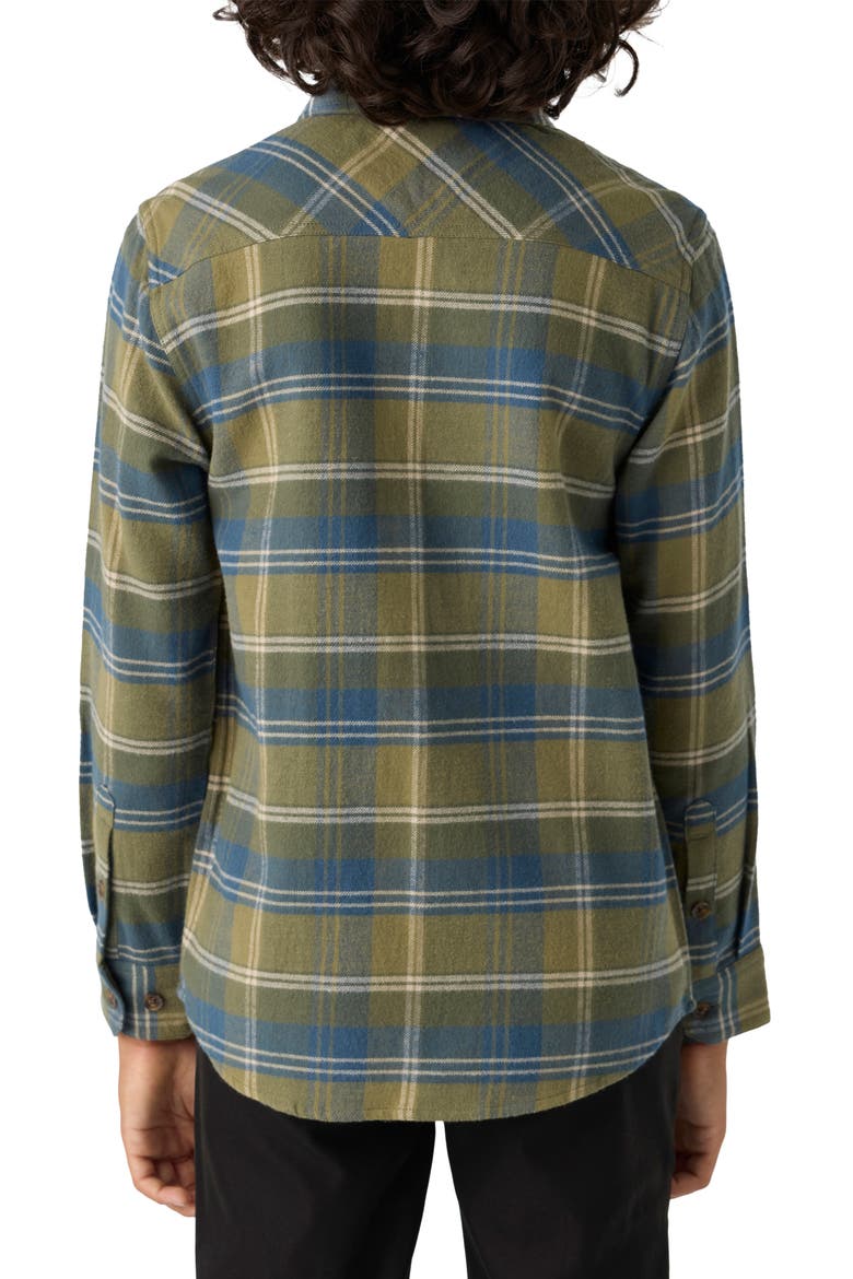 Kids' Redmond Plaid Flannel Button-Up Shirt, Alternate, color, DEEP LICHE