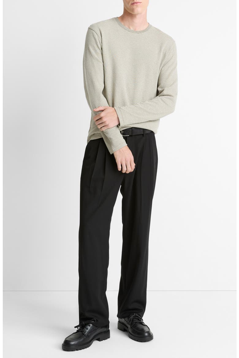 Striped Double Knit T-Shirt, Alternate, color, MEADOWLARK/ SYCAMORE