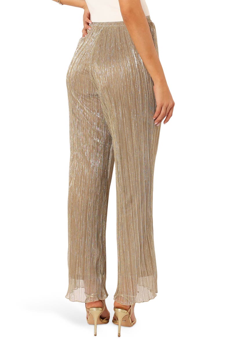 Petal & Pup Lucy Plissé Pleated Pants, Alternate, color, Silver