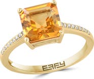 EFFY 14K Gold Diamond & Citrine Ring