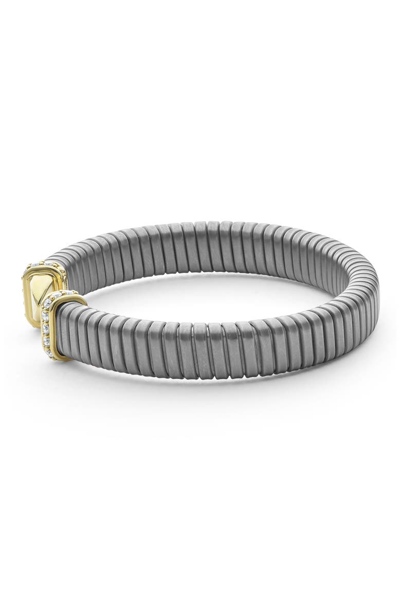 Men's Pointed Dome Diamond Bracelet, Alternate, color, TWO-TONE