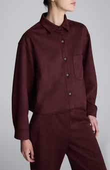 Button Front Crop Shirt