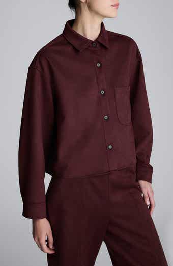 Button Front Crop Shirt