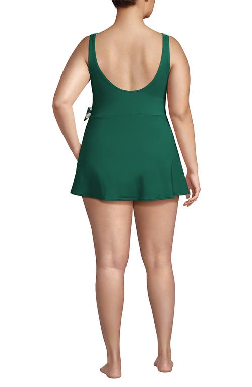 LANDS' END LANDS' END SIDE TIE MINI SWIM DRESS SWIMSUIT