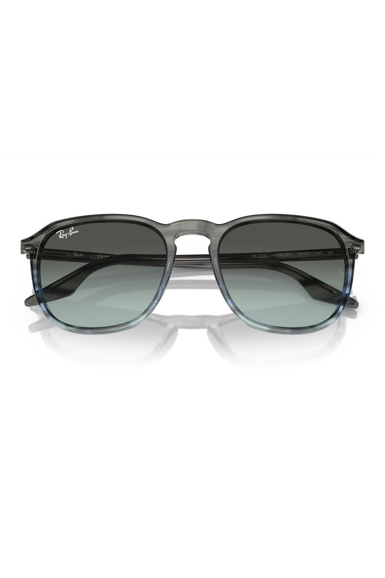 52mm Square Sunglasses, Alternate, color, BLUE