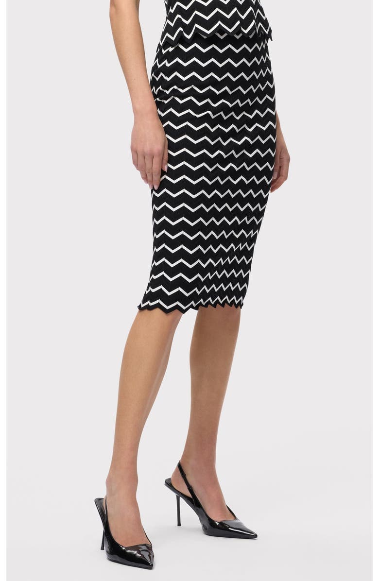 Herve Leger The Giana Skirt, Alternate, color, Alabaster Black