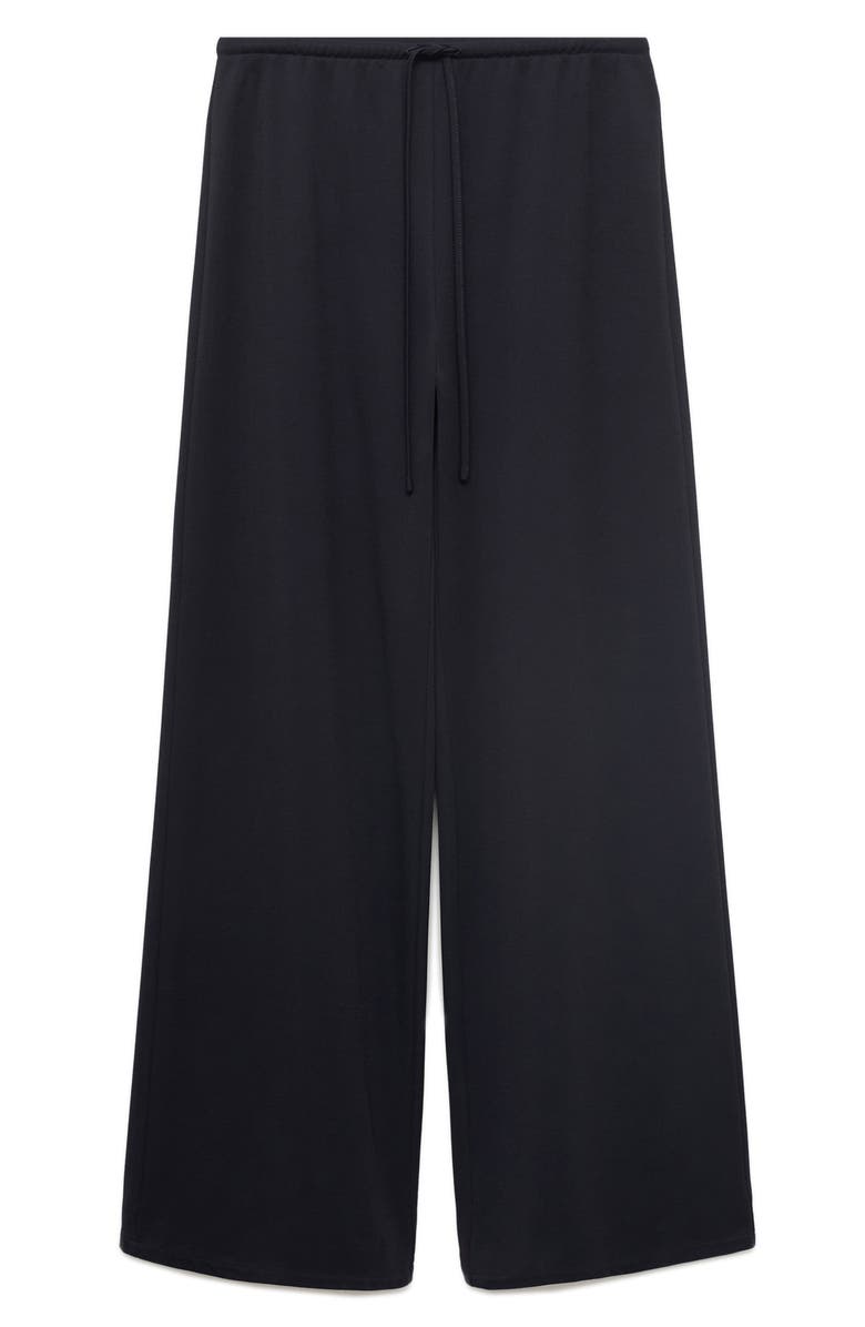 MANGO Drawstring Wide Leg Pants, Alternate, color, Navy