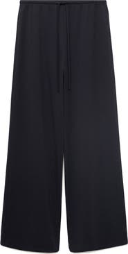 MANGO Drawstring Wide Leg Pants
