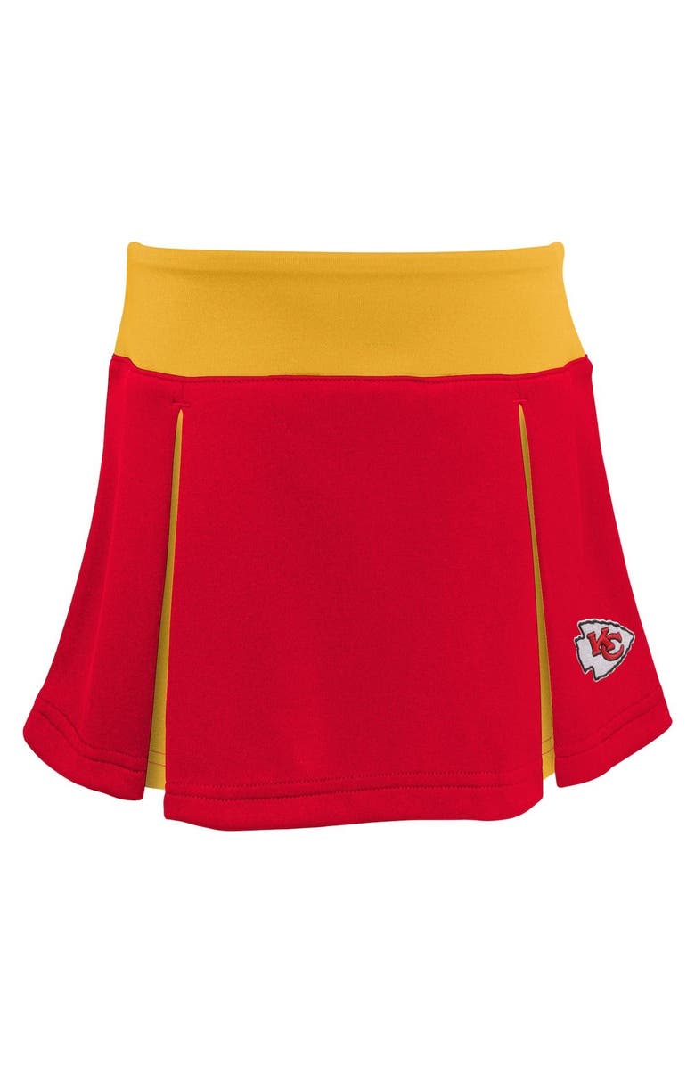 Outerstuff Girls Toddler Red Kansas City Chiefs Spirit Cheer Two-Piece Cheerleader Set with Bloomers, Alternate, color, Red