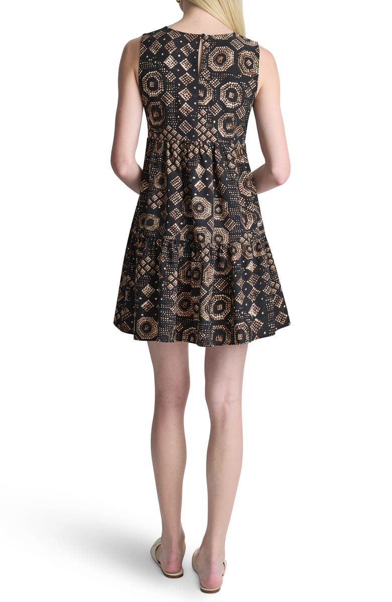 DKNY Commuter Sleeveless Swing Minidress, Alternate, color, Black Multi