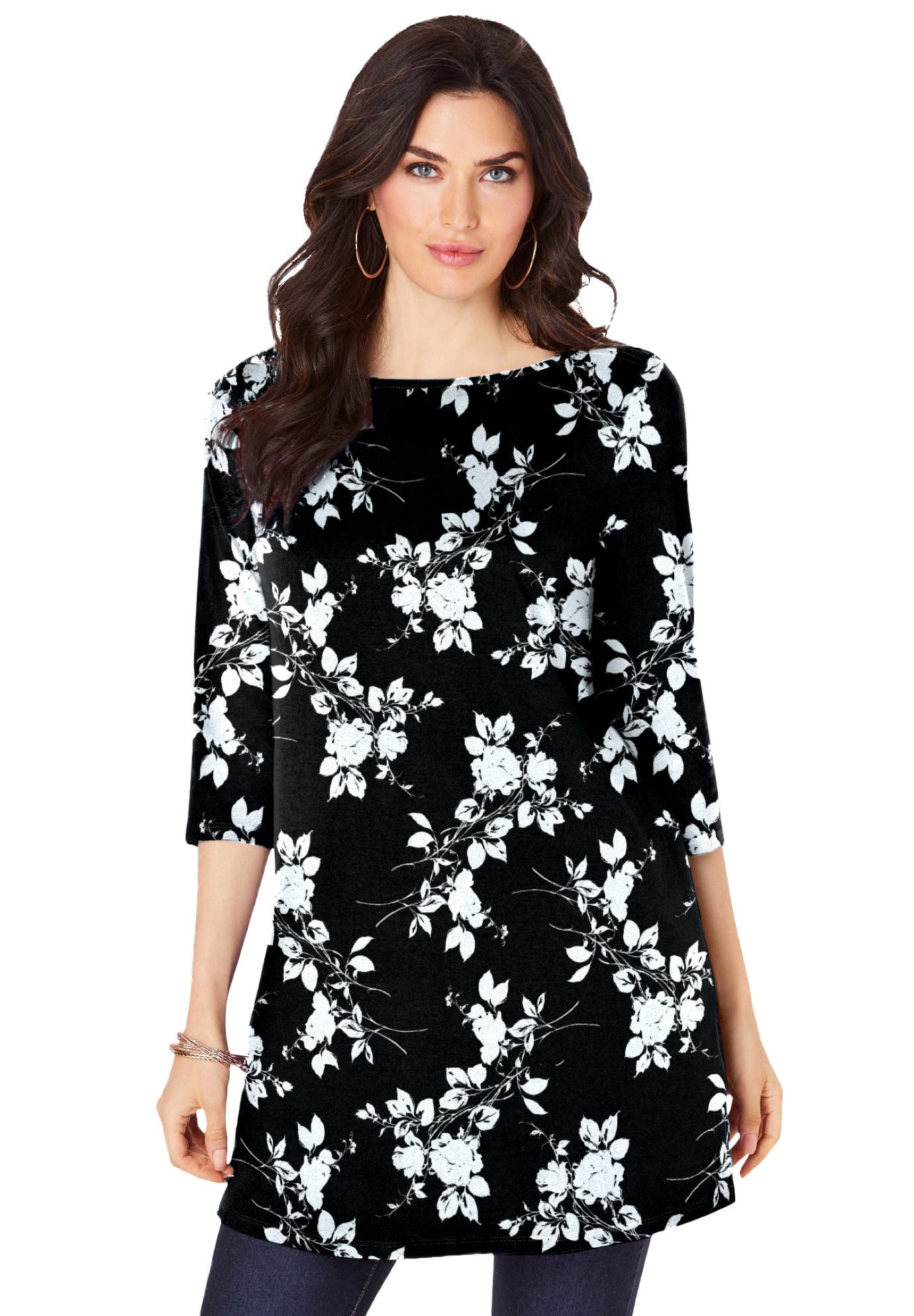 selected BLACK IVORY FLORAL