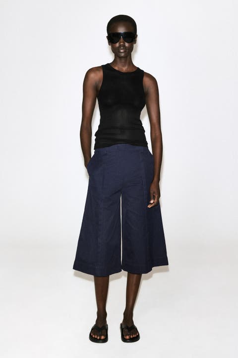 Tailored Cotton-twill Culottes