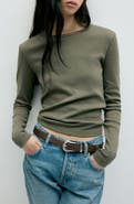MANGO Fitted Cotton T-Shirt