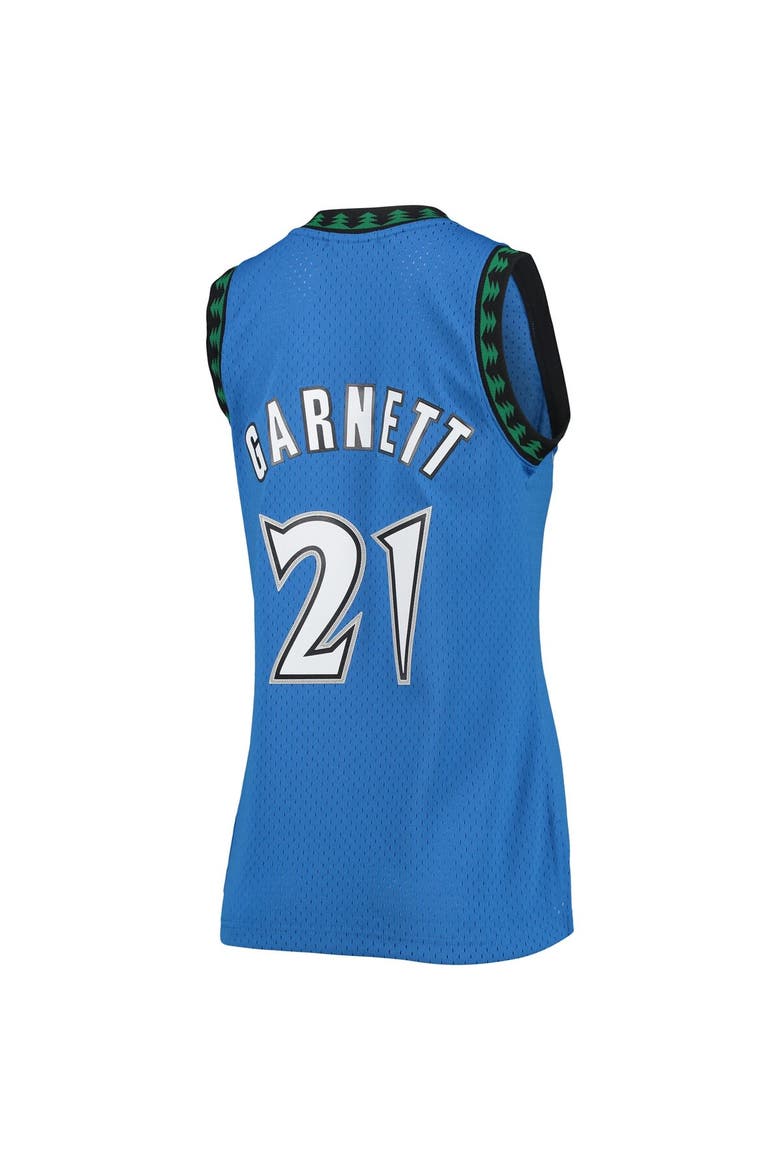 Women's Mitchell & Ness Kevin Garnett Blue Minnesota Timberwolves  Hardwood Classics Swingman Jersey, Alternate, color, Blue