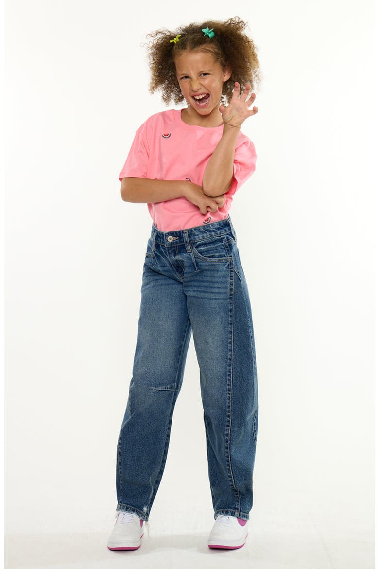 Harper Low Slung Horseshoe Jeans, Alternate, color, Dark Wash
